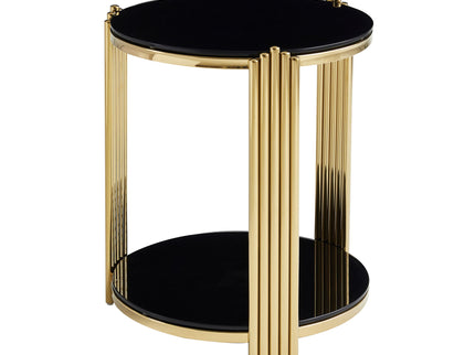 Round Table With Double Layer Storage