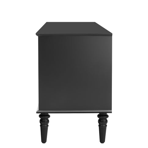 TV Stand For TVs Up To 75", Entertainment Center Media Console For Living Room - Black