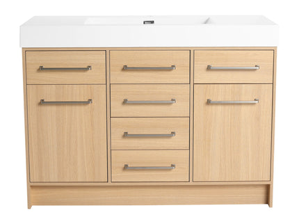 Freestanding Bathroom Vanity With Resin Sink, Soft-Closing Doors And Drawers