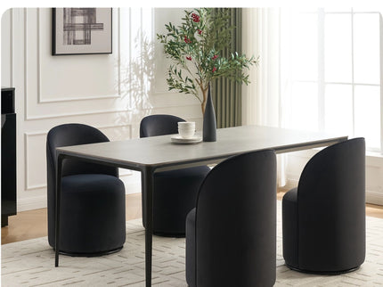 360 Degree Swivel Armless Dining Barrel Chair
