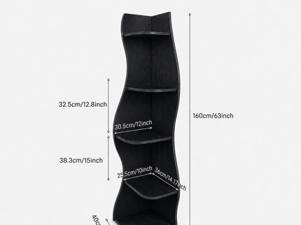 5 Tier S - Shaped Corner Shelf For Living Room