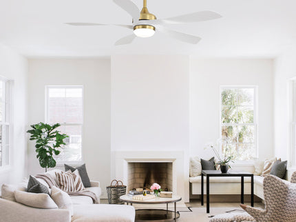 52" Indoor Ceiling Fan With 3 Color Dimmable LED Light Blades, Reversible DC Motor, Remote Control