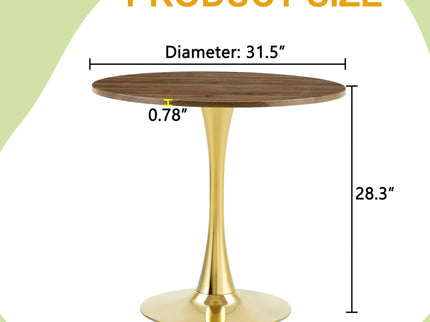 Round Dining Table With Thickened Top For Kitchen