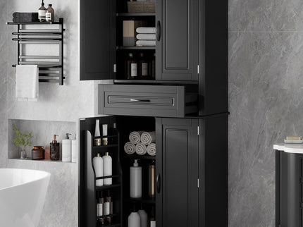 Bathroom Storage Cabinet With Multifunctional Storage Space, Drawer With Slide Rails, Adjustable Shelf