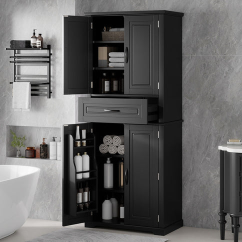 Bathroom Storage Cabinet With Multifunctional Storage Space, Drawer With Slide Rails, Adjustable Shelf
