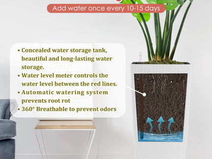 Indoor Outdoor Planter With Automatic Watering System