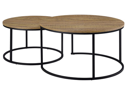 Arrize - 2 Piece Round Nesting Coffee Table Set - Mango Color
