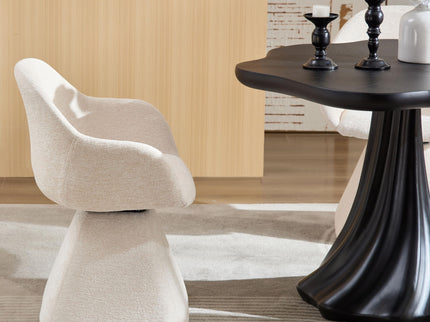 180° Rotating Accent Chair For Living Room - Beige