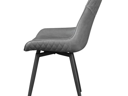 Tufted Swivel Side Chair (Set of 2) - Gray