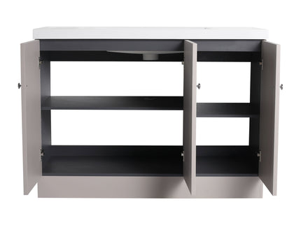 Contemporary Freestanding Bathroom Vanity With Resin Sink & Soft-Close Cabinet Doors