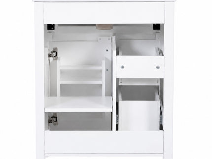Modern Bathroom Vanity With Sink, Flip Drawer & 2 Drawers, Soft Close Hinges, Adjustable Shelf