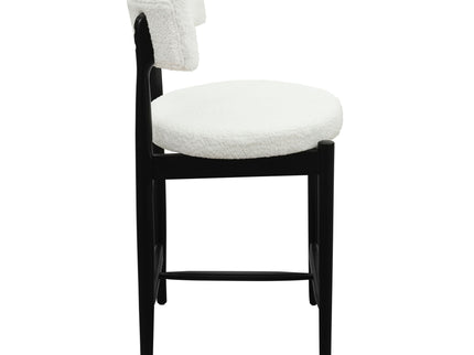 Mid Century Modern Counter Stools, Fabric Upholstered Chairs