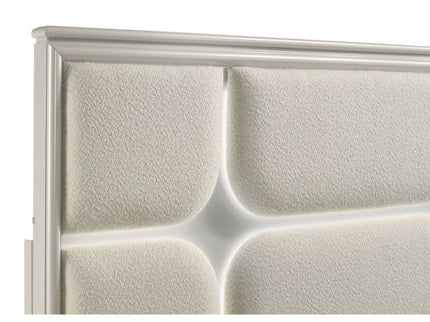 Gwendolyn - Queen Panel Bed With LED Headboard - White