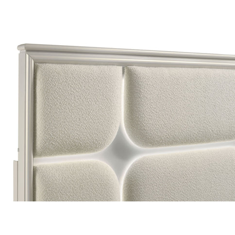 Gwendolyn - Queen Panel Bed With LED Headboard - White