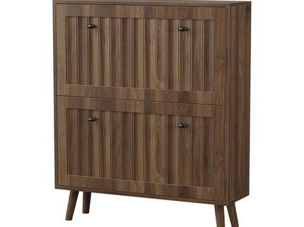 Shoe Cabinet, Storage Unit For Hallways - Walnut