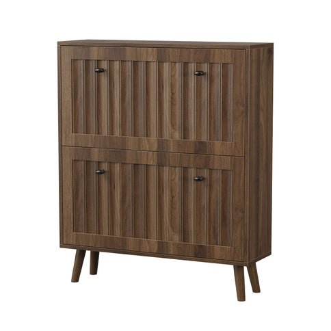 Shoe Cabinet, Storage Unit For Hallways - Walnut