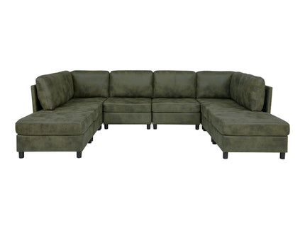 Upholstered Modular Sectional With Custom Configuration And Removable Cushions