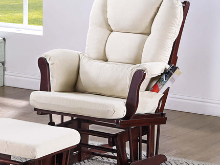 Upholstered Glider Chair With Ottoman