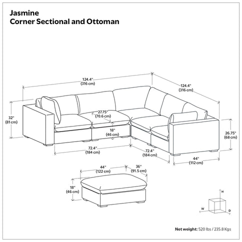 Jasmine - Handcrafted Sofa And Ottoman