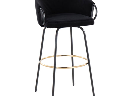 Claire - Contemporary / Glam Barstool With Footrest (Set of 2)