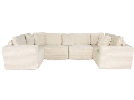 Modular U Shaped Sectional Sofa With Reversible Design