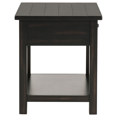 Castleton - 1 Drawer Wood End Table With Shelf