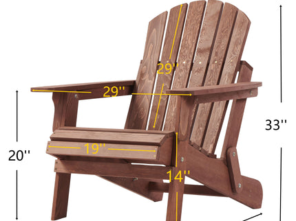 Oversize Outdoor Folding Adirondack Chair, Patio Chair For Garden
