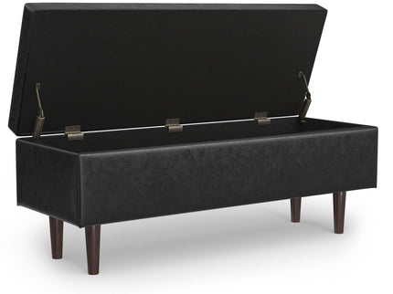 Shay - Large Square Coffee Table Storage Ottoman Mid-Century Style