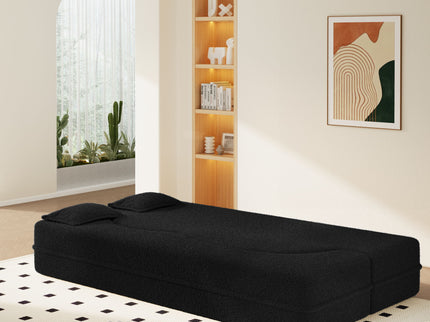 Modern Floor Sofa With 2 Pillows, Twin Size For Living Room