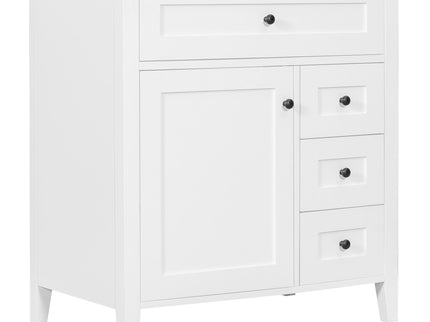 Bathroom Vanity With Sink, 3 Drawers And Adjustable Shelf