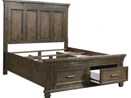 Panel Headboard Bed With Footboard Drawers