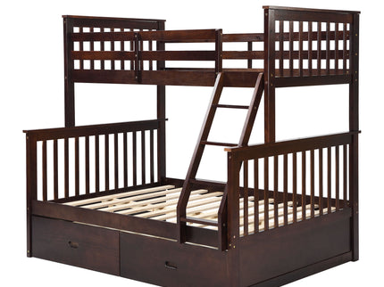 Bunk Bed With Ladder, And Safety Guard Rails