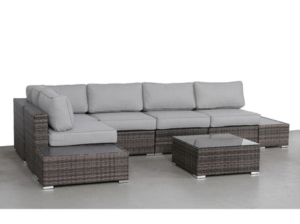 Wicker Sectional Seating Group With Cushions