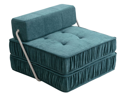 Folding Sofa With Removable Back Cushion, Convertible Futon Sleeper Chair