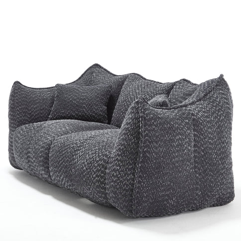 Comfortable Dual Beanbag Chair With High Resilience Foam Core For 2 People