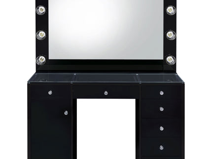 Fern - 7 Drawer Vanity Set With Mirror And Globe Lights