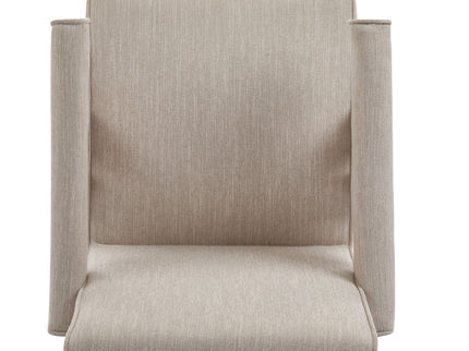 Contemporary Poppy Fabric Dining Armchair With Rubberwood Legs