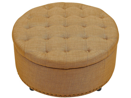 Tufted Storage Ottoman With Upholstery