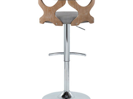 Gardenia - Contemporary Adjustable Barstool With Swivel / Rounded T Footrest (Set of 2)