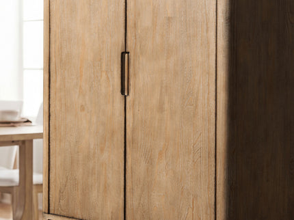 Nolan - Bar Cabinet With Wine Storage - Brown