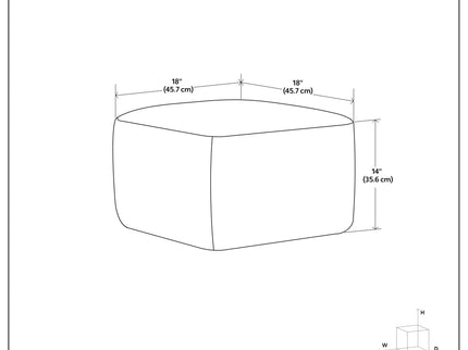 Clay - Square Pouf, Upholstered