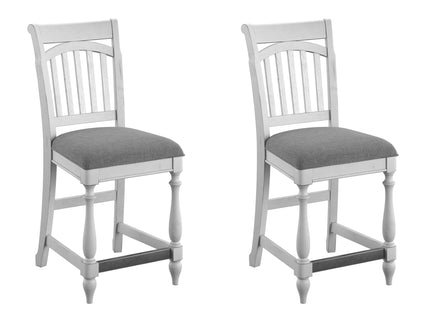 Slat Back Barstools (Set of 2) - Gray