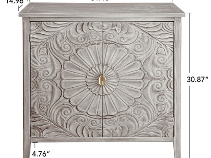 2 Door Cabinet, Suitable For Bedroom - Light Gray