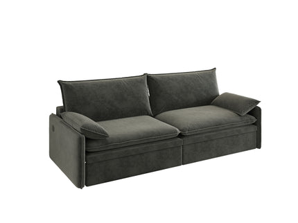 4 Seat Convertible Sleeper Sofa Bed, Modern With Storage