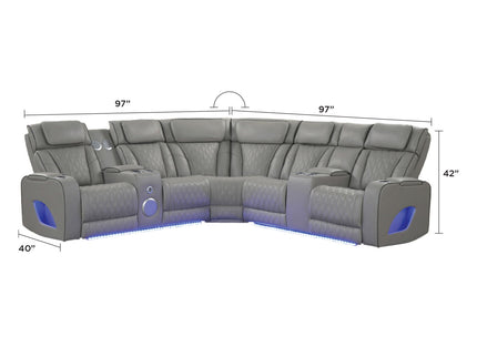 Fortuner - Power Recliner Sectional Sofa