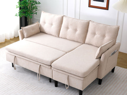 L-Shaped Reversible Chaise Sectional Sofa With Storage