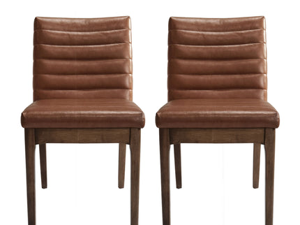 Upholstered Dining Chairs With Rubber Legs (Set of 2)