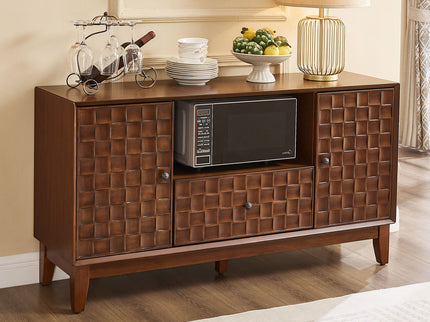 TV Stand With 3D Wood Texture - Brown