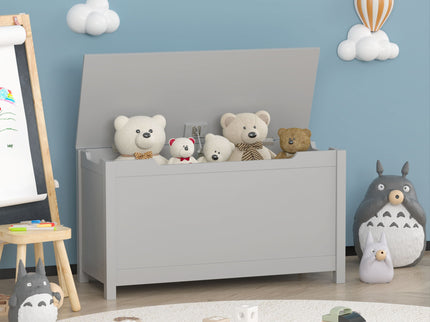 Toy Box Storage With Safety Hinged Lid