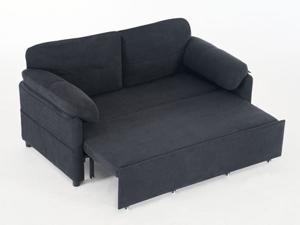 Convertible Pull Out Sofa Bed Queen Size, 3 In 1 With Side Storage